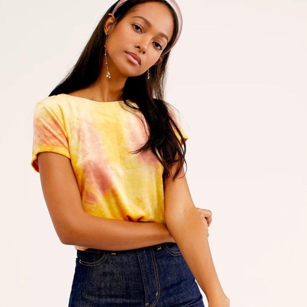 🌸 Free People Bright Eyes Velvet Baby Tee